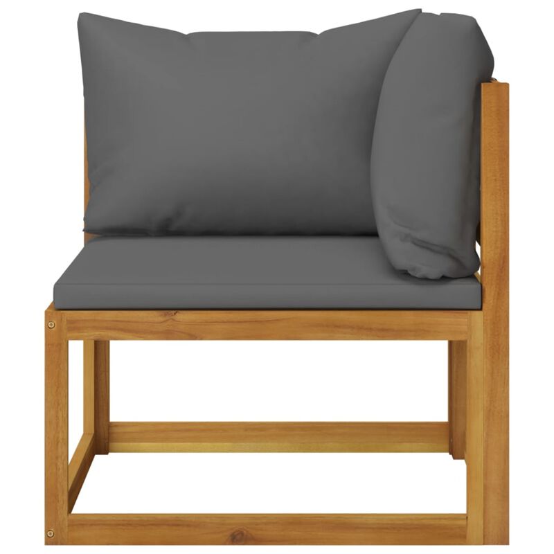 vidaXL 7 Piece Garden Lounge Set with Cushion Solid Acacia Wood