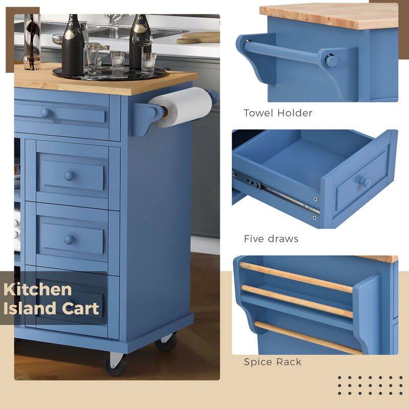 Merax Rolling Mobile Kitchen Island