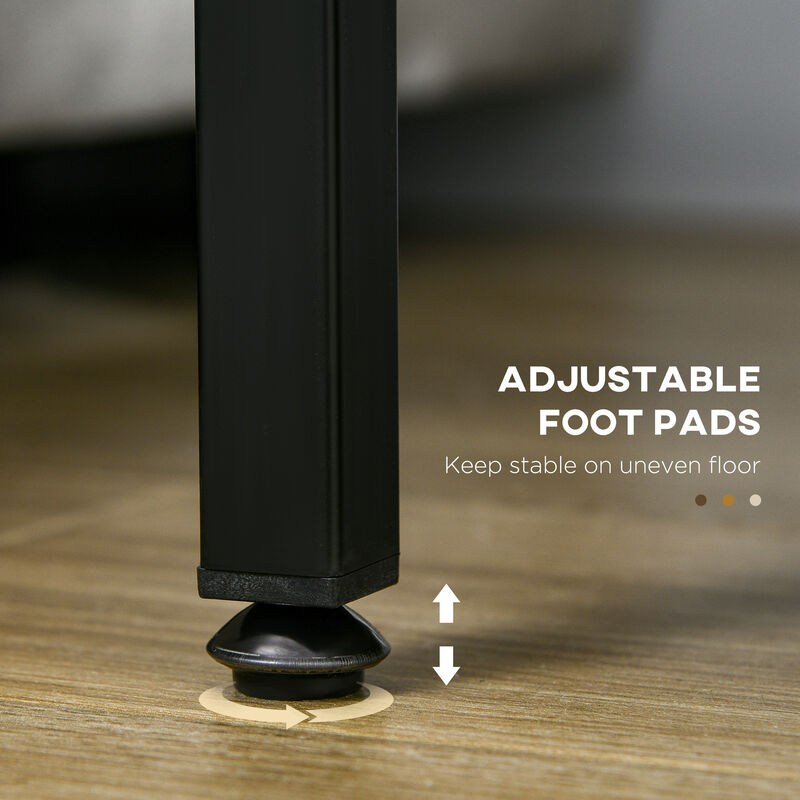 End Table with Wireless Charging Station, 2 USB Ports, Rustic Brown