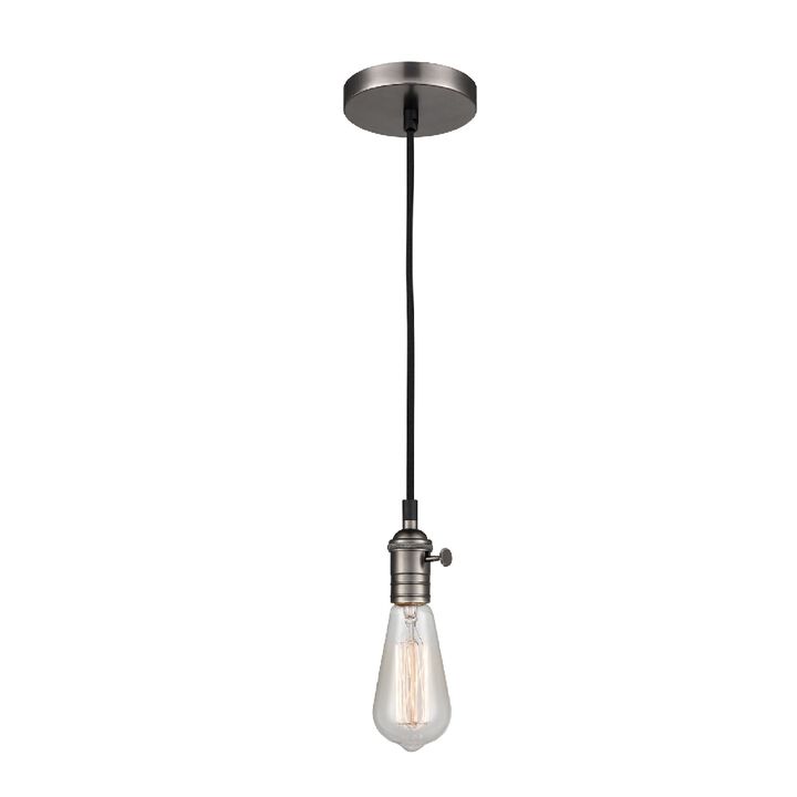5" Chrome Socket Pendant 1-Light Hanging Mini Pendant Ceiling Light Fixture
