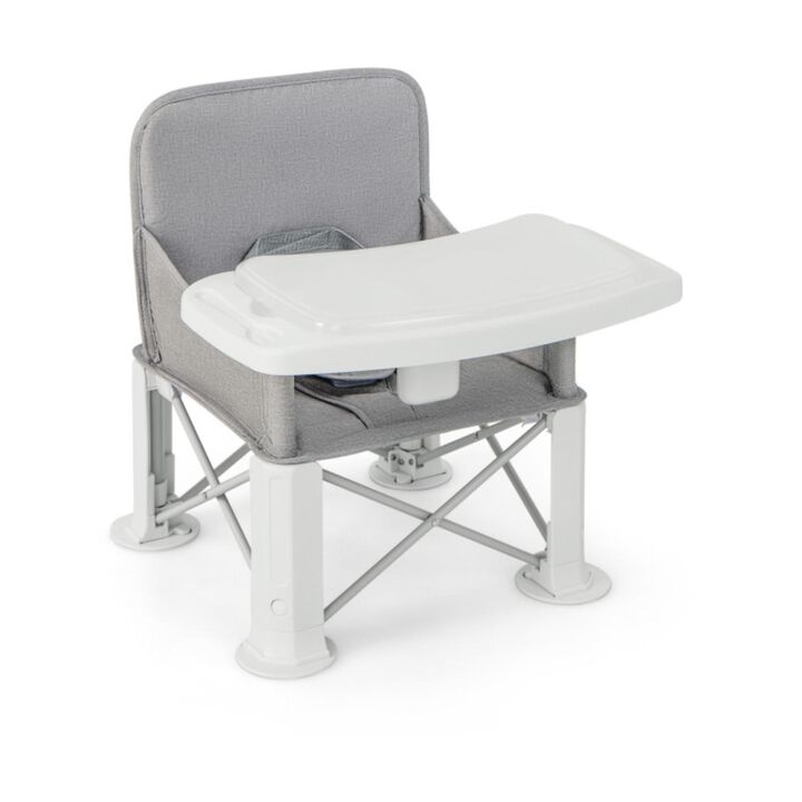 Hivvago Portable Baby Booster Seat with Straps and Double Tray