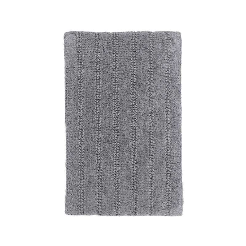 Knightsbridge Linear 220 GSF Reversible Bath Rug 17 x 24 - Silver