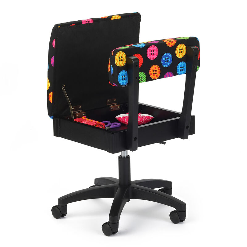 Hydraulic Sewing Chairs: Bright Buttons Print