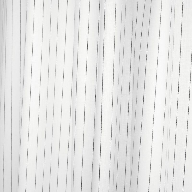 Solino Home 100% Pure Linen Pinstripe Curtain for Thanksgiving, Christmas