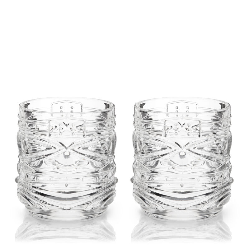 Pacific Crystal Tiki DOF Tumblers Set of 2