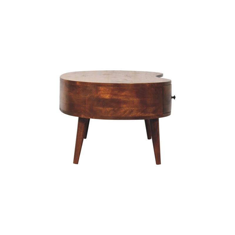 Artisan Furniture Solid Wood Large Chestnut Wave Coffee Table