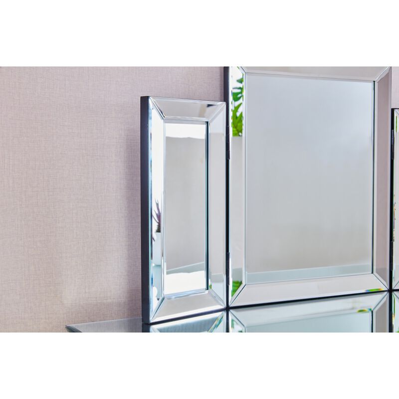 W 31 Inch X H 20 Inch Mountain Shaped Folding Vanity Mirror Widely Used In Homes And Offices
