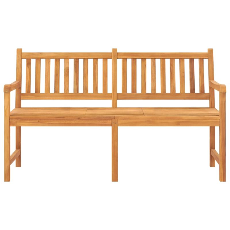 vidaXL 3-Seater Patio Bench with Table 59.1" Solid Teak Wood