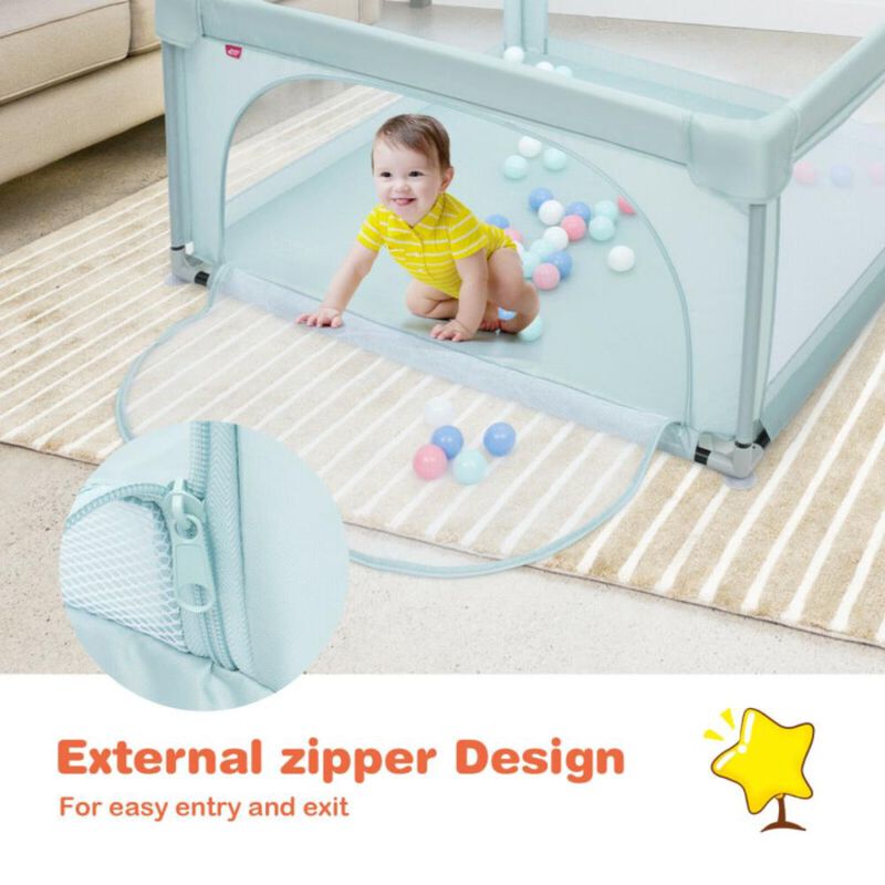 Hivvago Large Safety Play Center Yard with 50 Balls for Baby Infant