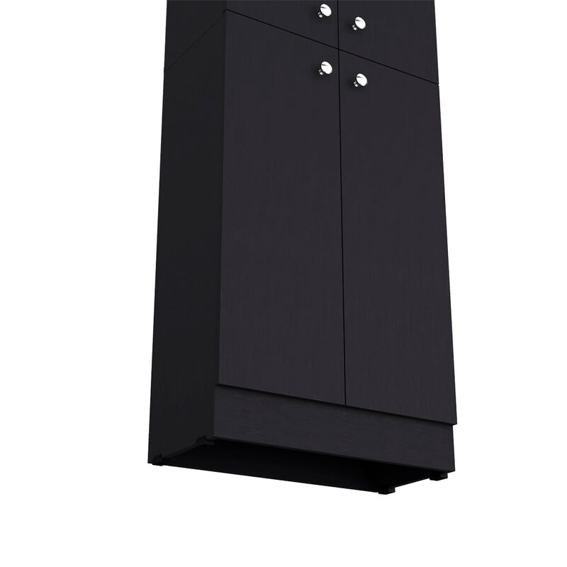Pantry Cabinet Coahoma, Kitchen, Black