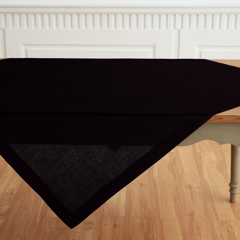 Solino Home 100% Pure Linen Table Throw 52 x 52 Inch | Fete