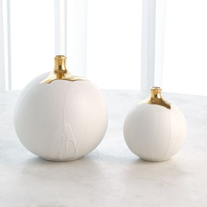 Dipped small Golden Crackle Vase