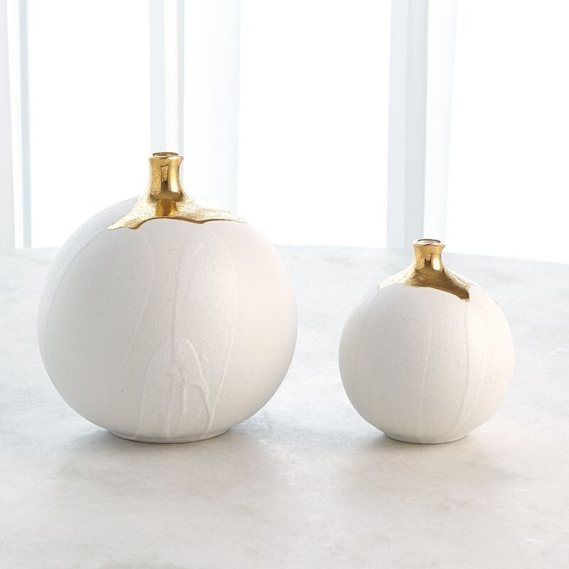 Dipped small Golden Crackle Vase