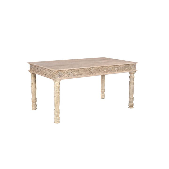Taran Designs Eldris 60 Carved Solid Wood Dining Table