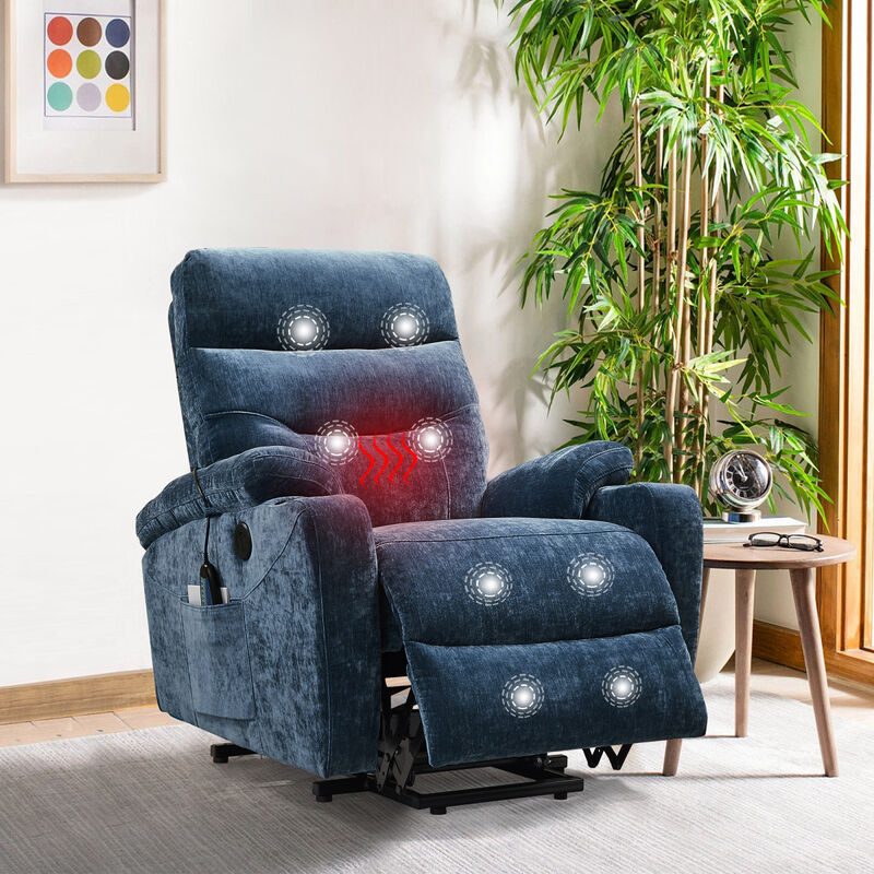 Electric Power Lift Recliner with Massage & Heat
