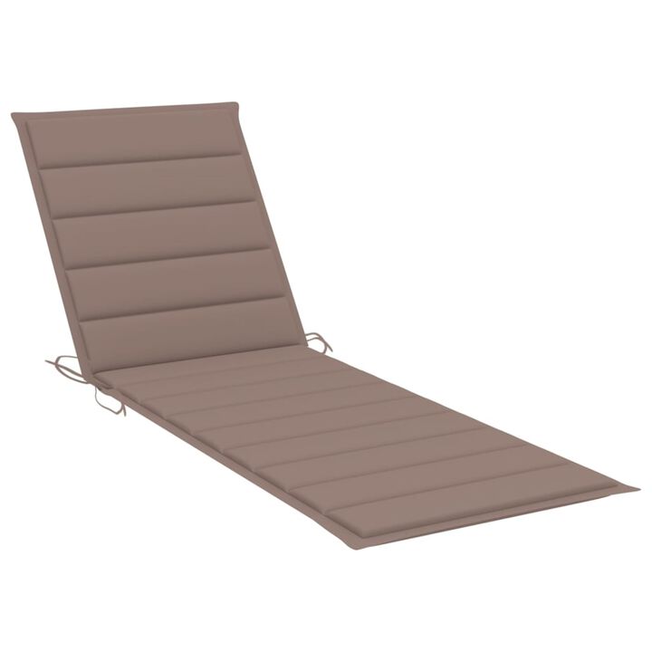 vidaXL Sun Lounger Cushion Taupe 78.7"x23.6"x1.6" Fabric