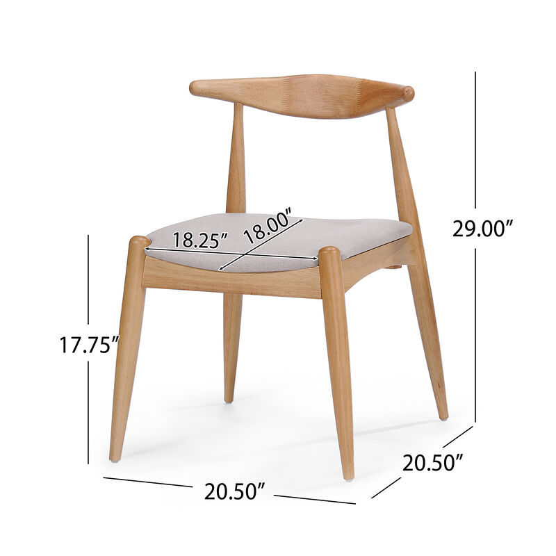 Merax 5-Piece Mid-Century Modern Dining Set for 4 Person