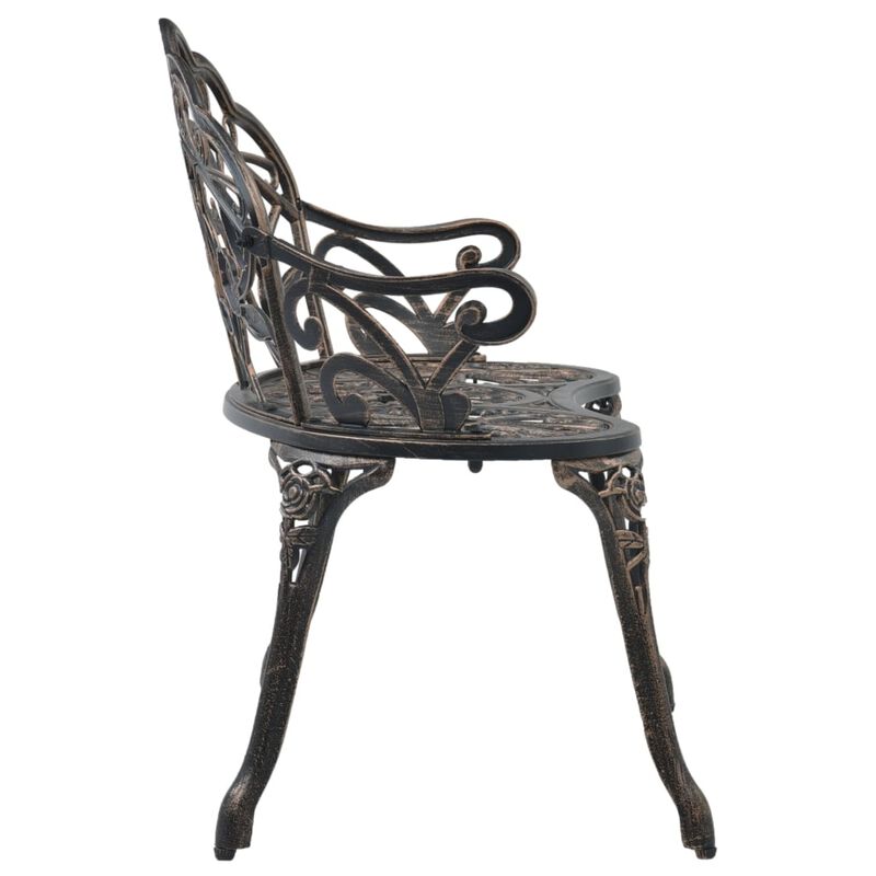 vidaXL Bistro Bench 39.4" Bronze Cast Aluminium