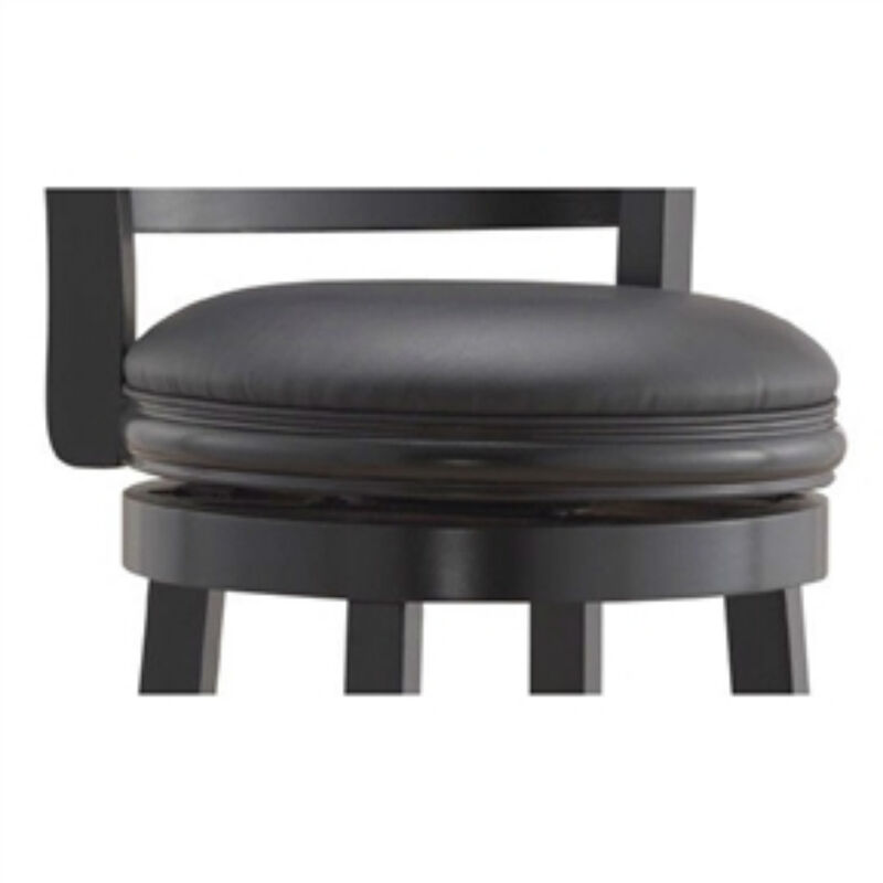 Swivel Seat Barstool with Faux Leather Cushion Seat