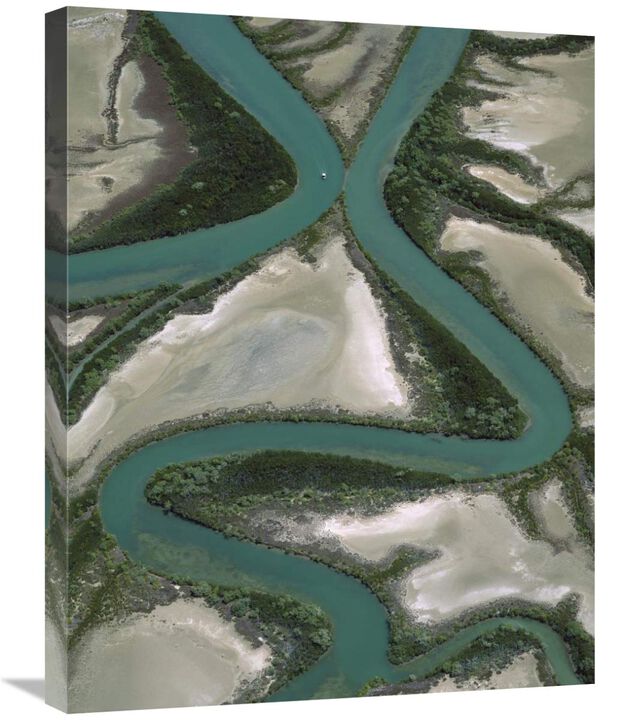 Meandering rivers, Gulf of Carpentaria, Northern Territory, Australia-Canvas Art-22x28