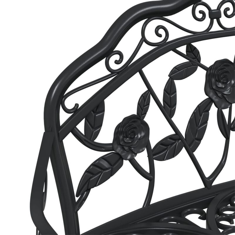 vidaXL Patio Bench 39.4" Cast Aluminum Black