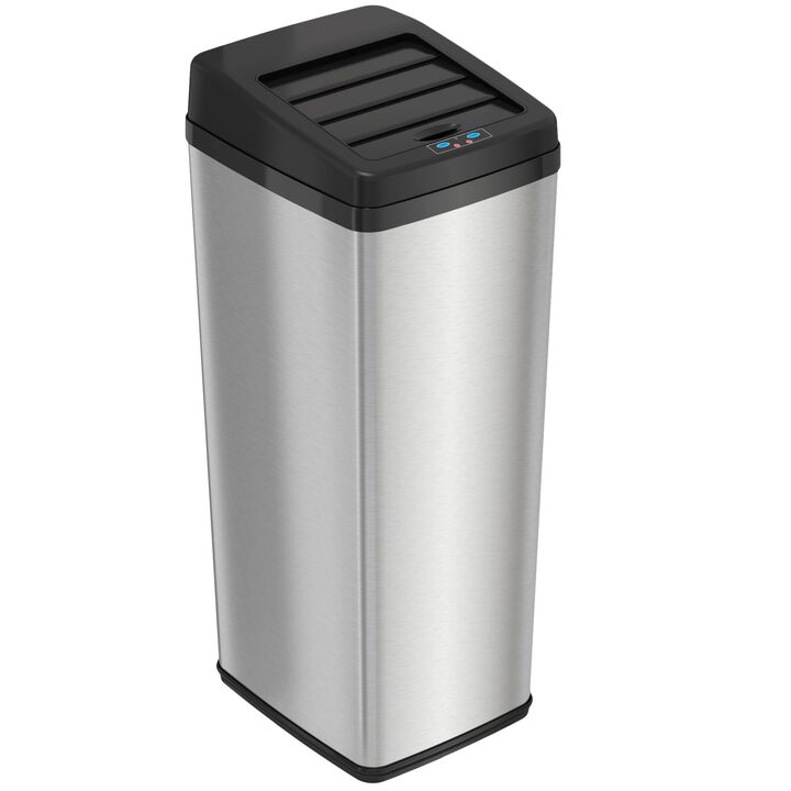 iTouchless 14 Gallon Sliding Lid Sensor Trash Can
