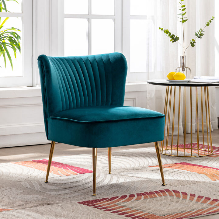 WestinTrends 25" Wide Tufted Velvet Accent Chair