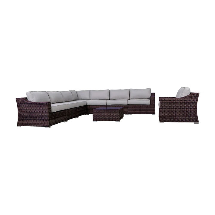 Living Source International Wicker Fully Assembled 7 - Person Seating Group with Cushions