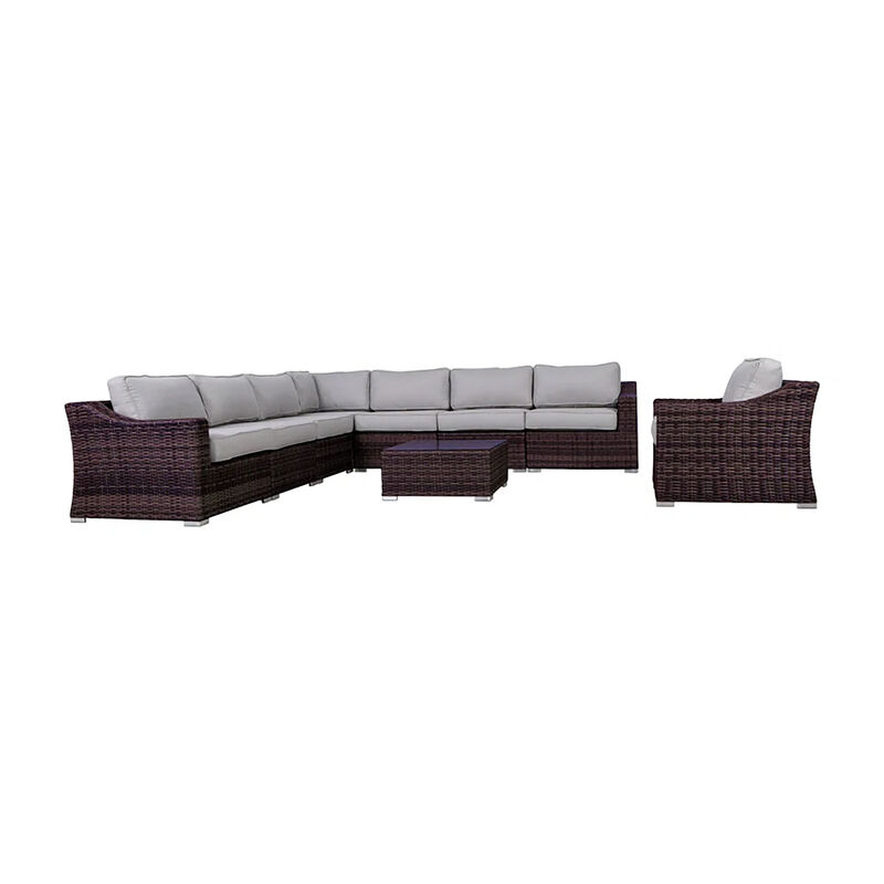 Living Source International Wicker Fully Assembled 7 - Person Seating Group with Cushions