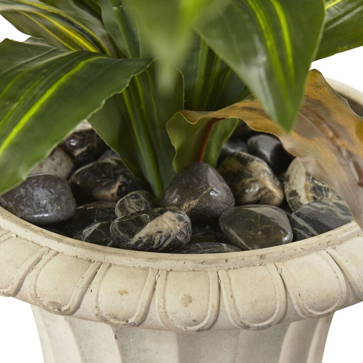 Hivvago 5" Dracaena Plant with Urn (Real Touch)