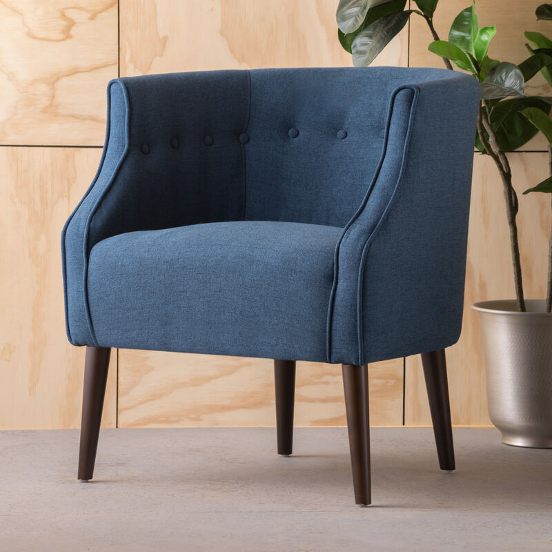 Merax Upholstered Barrel Chair Living Room Furniture