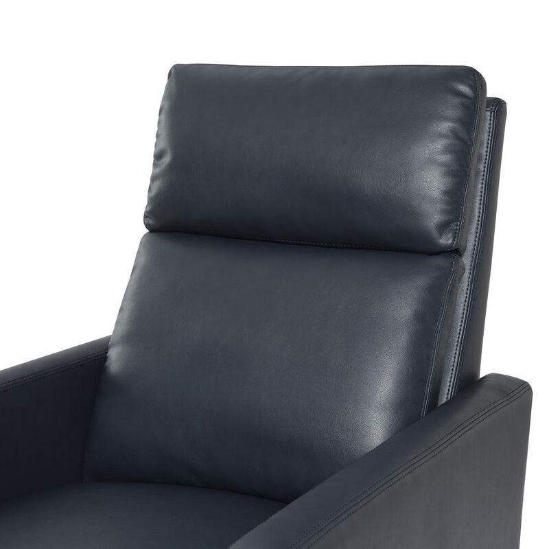Comfort Pointe Vicente Midnight Blue Faux Leather Push Back Recliner