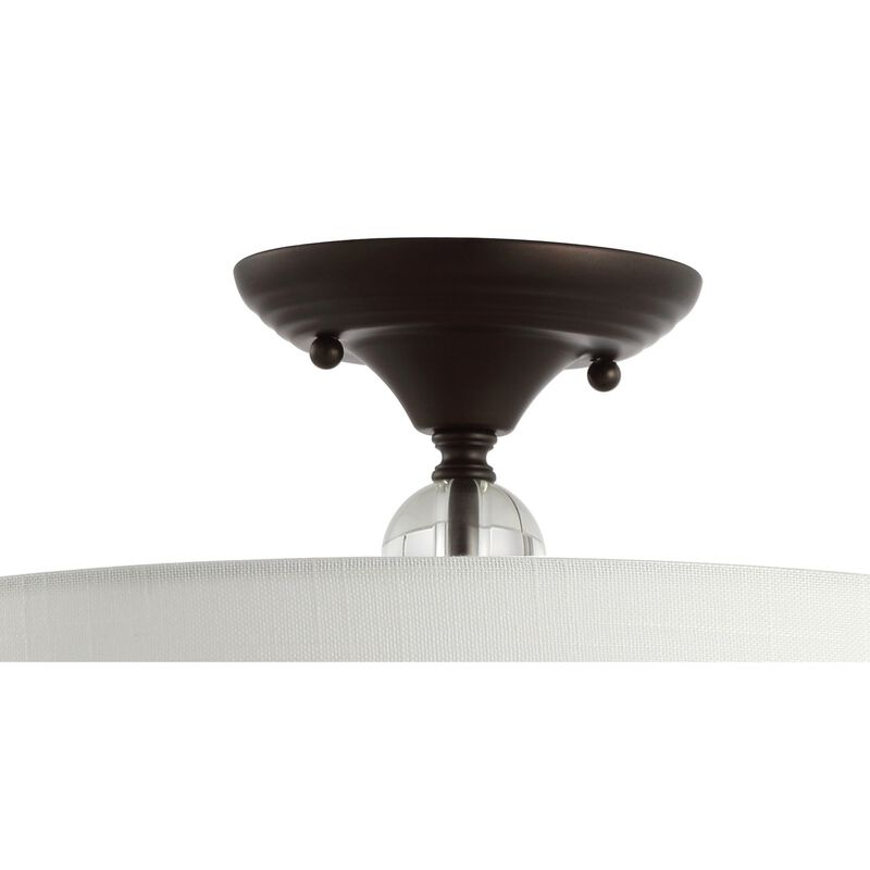 Marc Metal/Crystal LED Semi Flush Mount