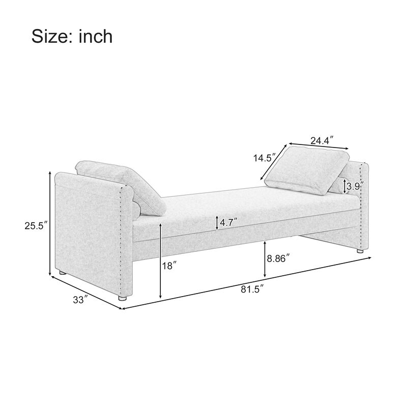 Merax Modern Upholstered Chaise Lounge Chair