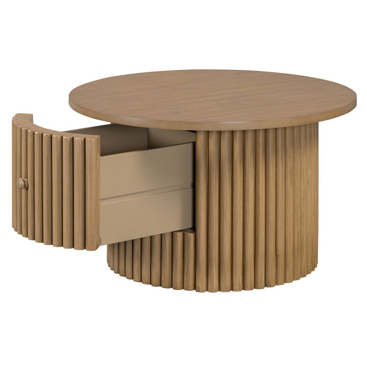 Merax Farmhouse Coffee Table with 1 Drawer