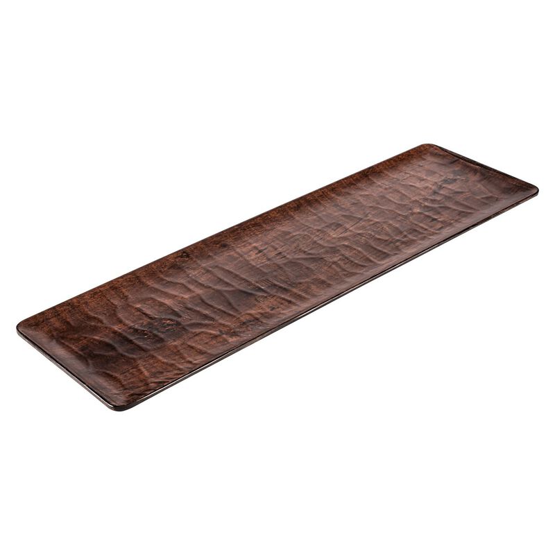Turgla Composite 20.75" x 6.25" x h:0.5" Rectangular Brown Composite Platter