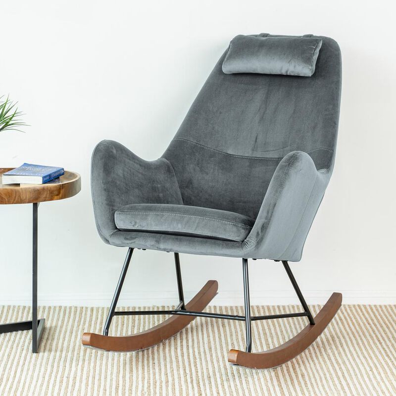 Ashcroft Furniture Co Chelsea Velvet Rocking Chair