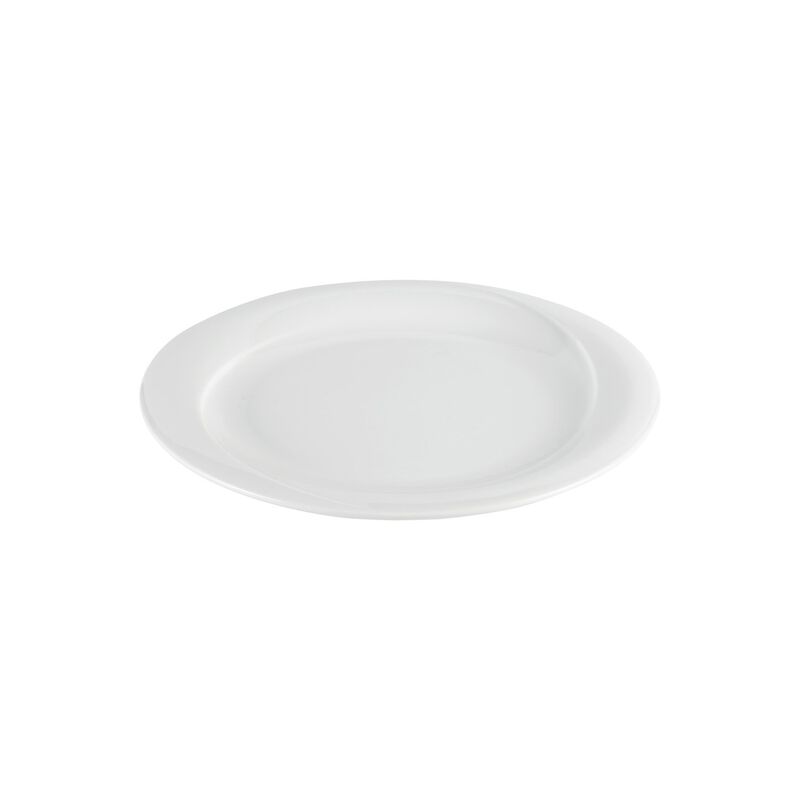 Porcelain X-tanbul dia.11.5" Round White Porcelain Plate (Set of 4)
