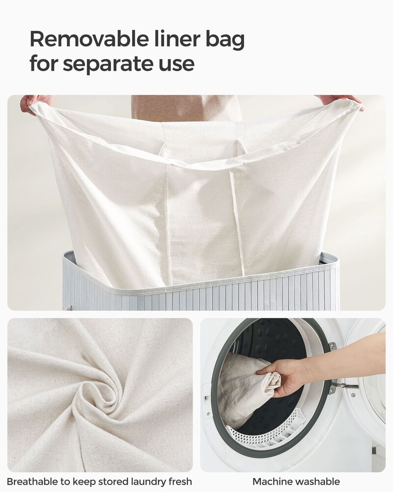 39.6-Gallon Laundry Hamper with Lid Large Capacity