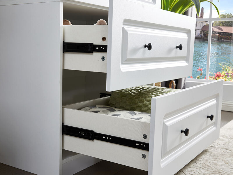 Wardrobe Closet with 2 Doors Wood Armoire Wardrobe Closets Cabinet Wardrobe Cabinet White Storage Cabinet Bedroom Armoires with Hanging Rod 2 Drawers