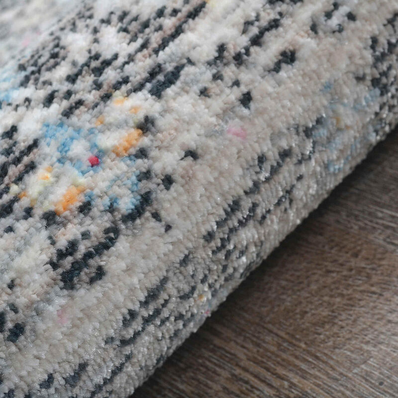 RUGSOTIC CARPETS MACHINE MADE POLYESTER AREA RUGS  - 5'x7'10'', Rectangle Shape, Multicolor Color, Classic Oriental Traditional  Design, Low Pile Machine Made Area Rugs (M00091)