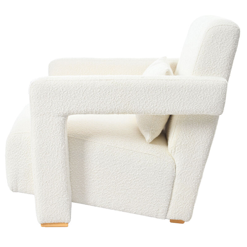 Merax Sleek Chenille Upholstered Accent Chair
