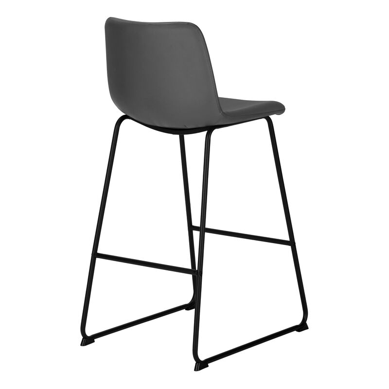 Monarch Specialties Office Chair, Bar Height, Standing, Computer Desk, Work, Pu Leather Look, Metal, Contemporary, Modern