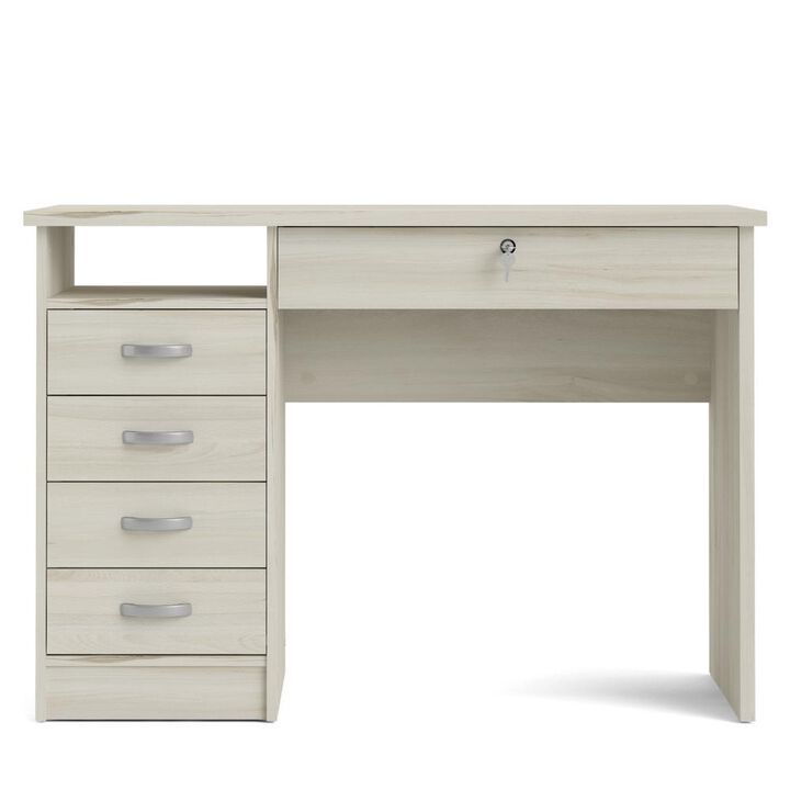 Tvilum Walden Desk with 5 Drawers, Light Woodgrain