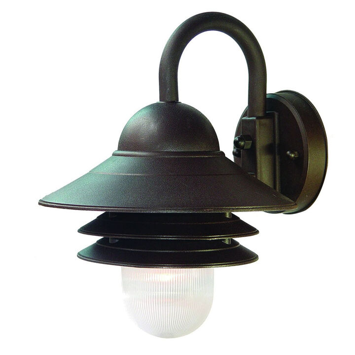 Hivvago Antique Bronze Three Tier Lamp Shade Outdoor Wall Light