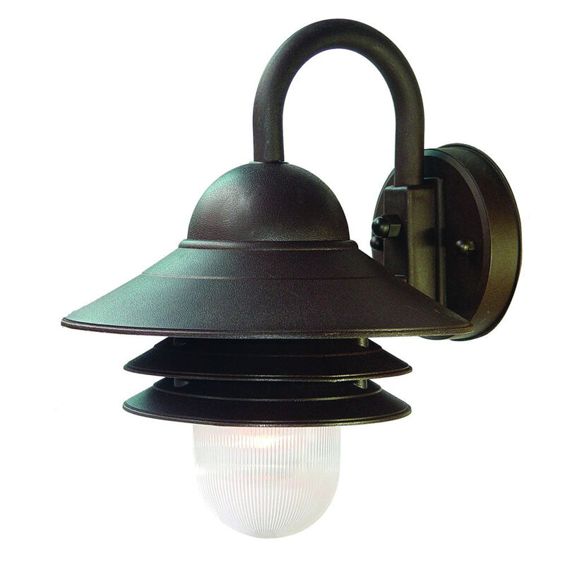 Hivvago Antique Bronze Three Tier Lamp Shade Outdoor Wall Light