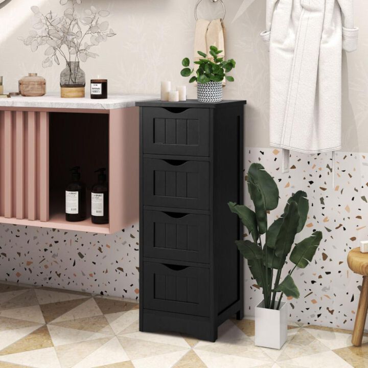 Hivvago 4-Drawer Freestanding Floor Cabinet with Anti-Toppling Device