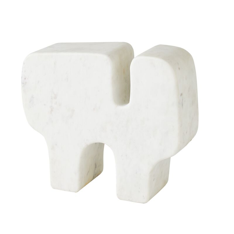 Abstract Marble Sculpture- White