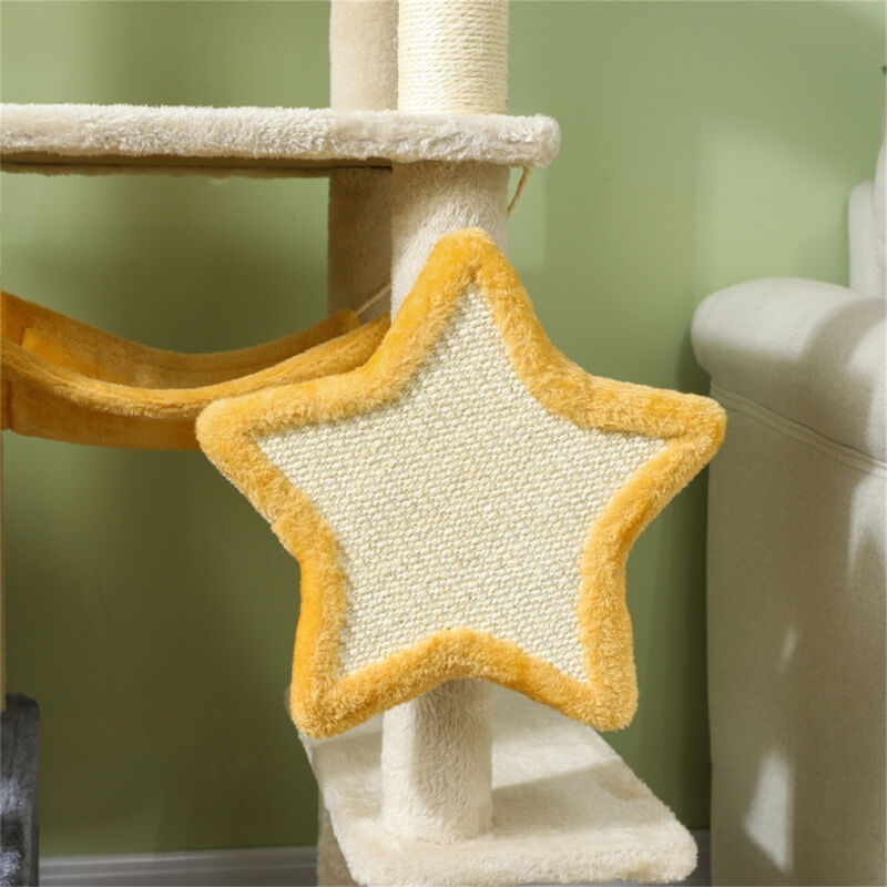 Cat Tree Multi-Level Cat Tower with Scratching Posts, Cozy Condo, Hammock, and Plush Perches for Indoor Cats
