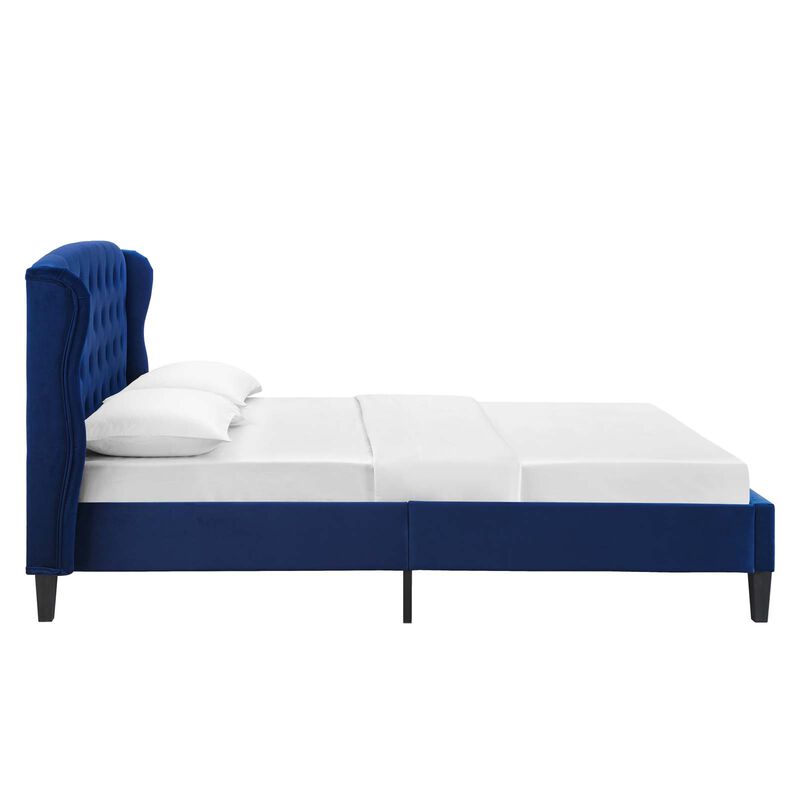 Modway - Penelope Tufted Wingback Queen Performance Velvet Platform Bed